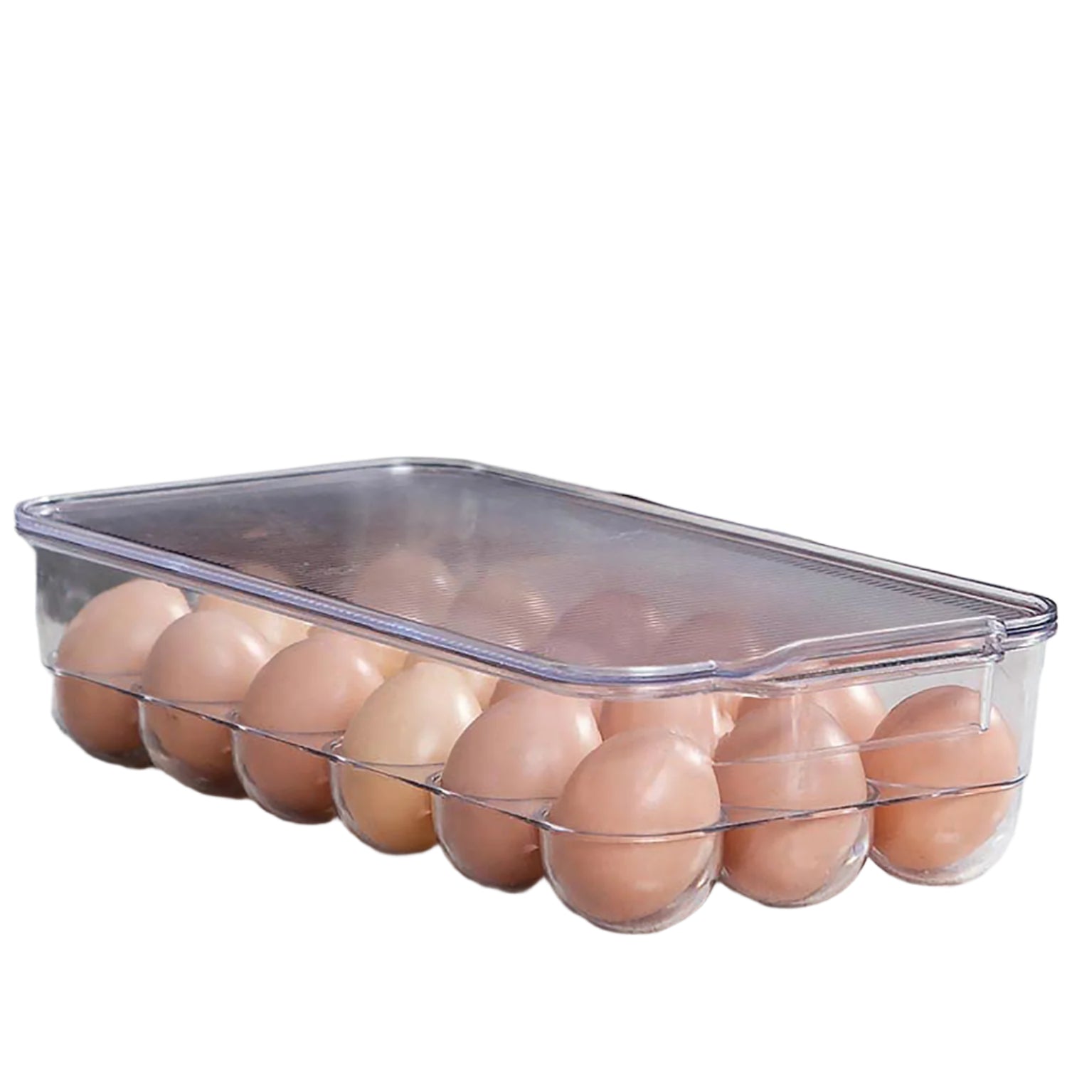 Plastic 18 Cavity Egg Storage Box Or Egg Trays For Refrigerator With Lid & Handles High Quality, Rectangular Egg Tray Box For 18 Egg (1 Pc) Plastic 18 Cavity Egg Storage Box Or Egg Trays For Refrigerator With Lid & Handles High Quality, Rectangular Egg Tray Box For 18 Egg (1 Pc)